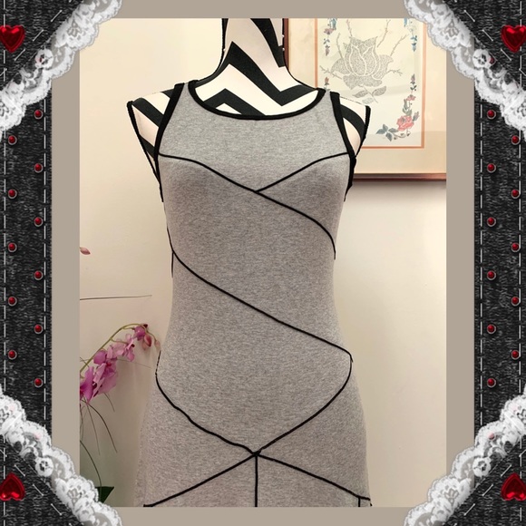 Derek Lam 10 Crosby Gray Ponte Fit & Flare Dress - Picture 5 of 8